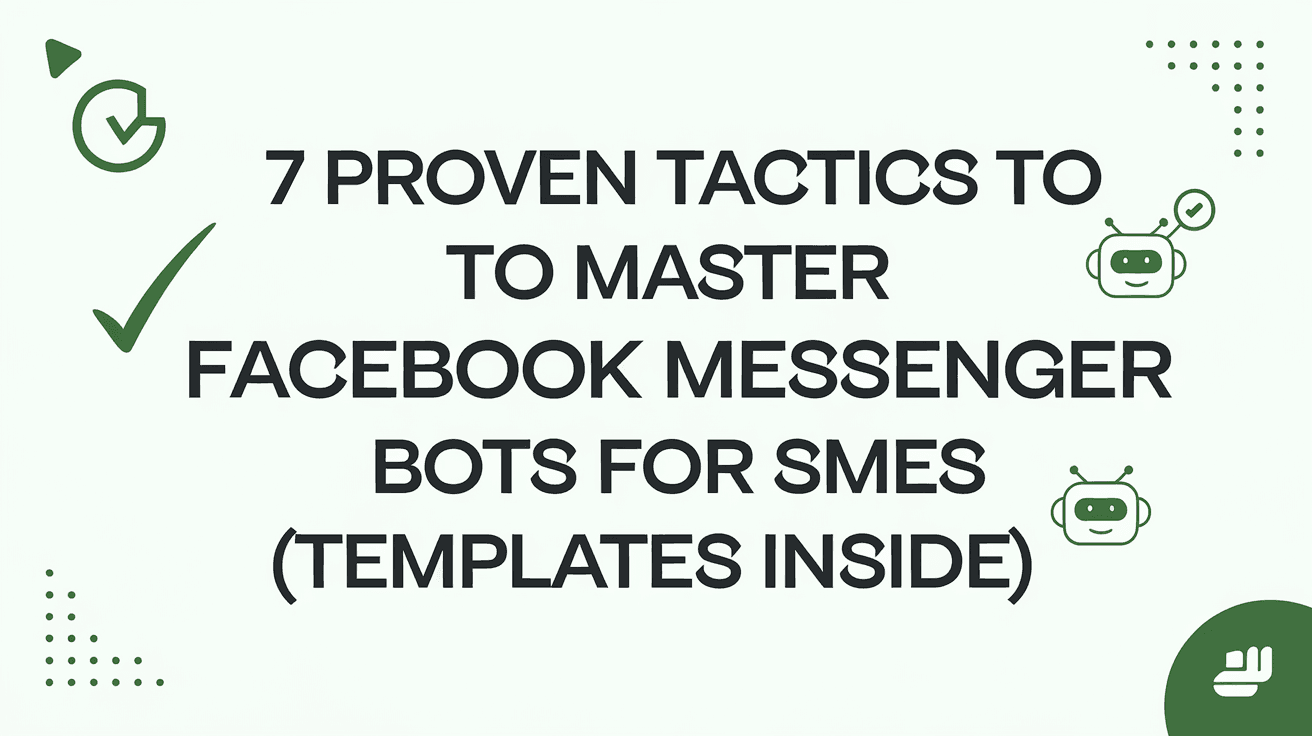 7 Proven Tactics to Master Facebook Messenger Bots for SMEs (Templates Inside)