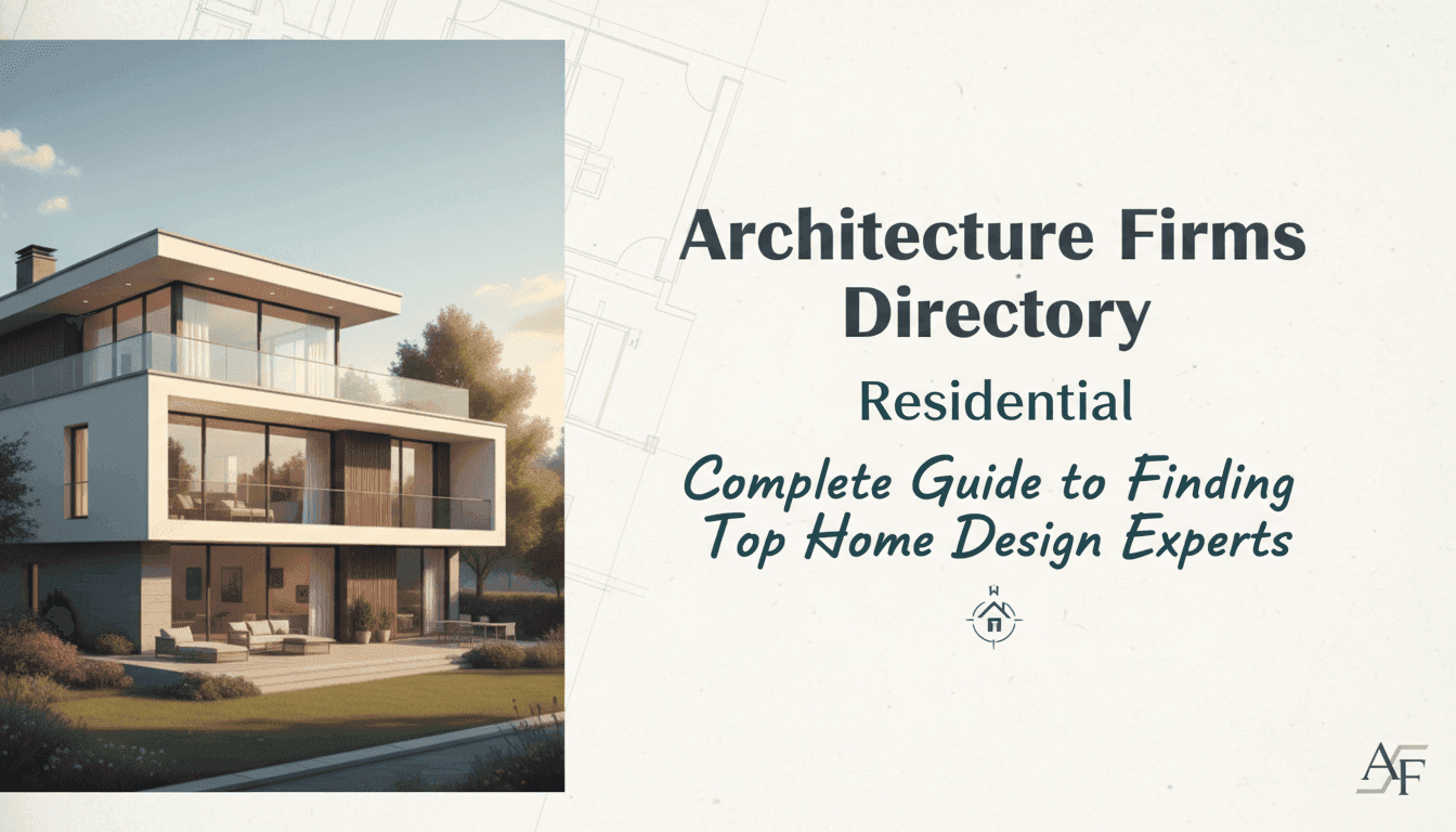 Architecture Firms Directory: Residential - Complete Guide to Finding Top Home Design Experts