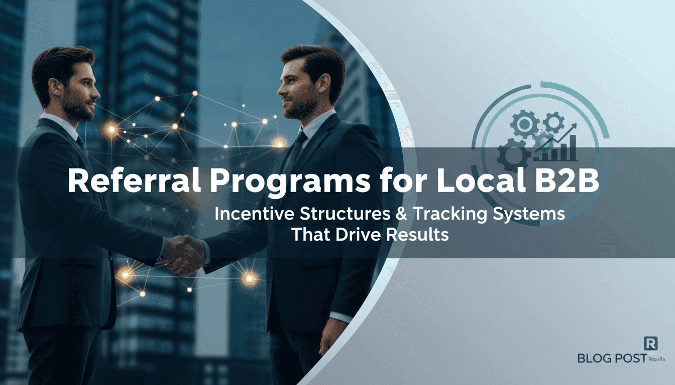 Referral Programs for Local B2B: Incentive Structures & Tracking Systems That Drive Results