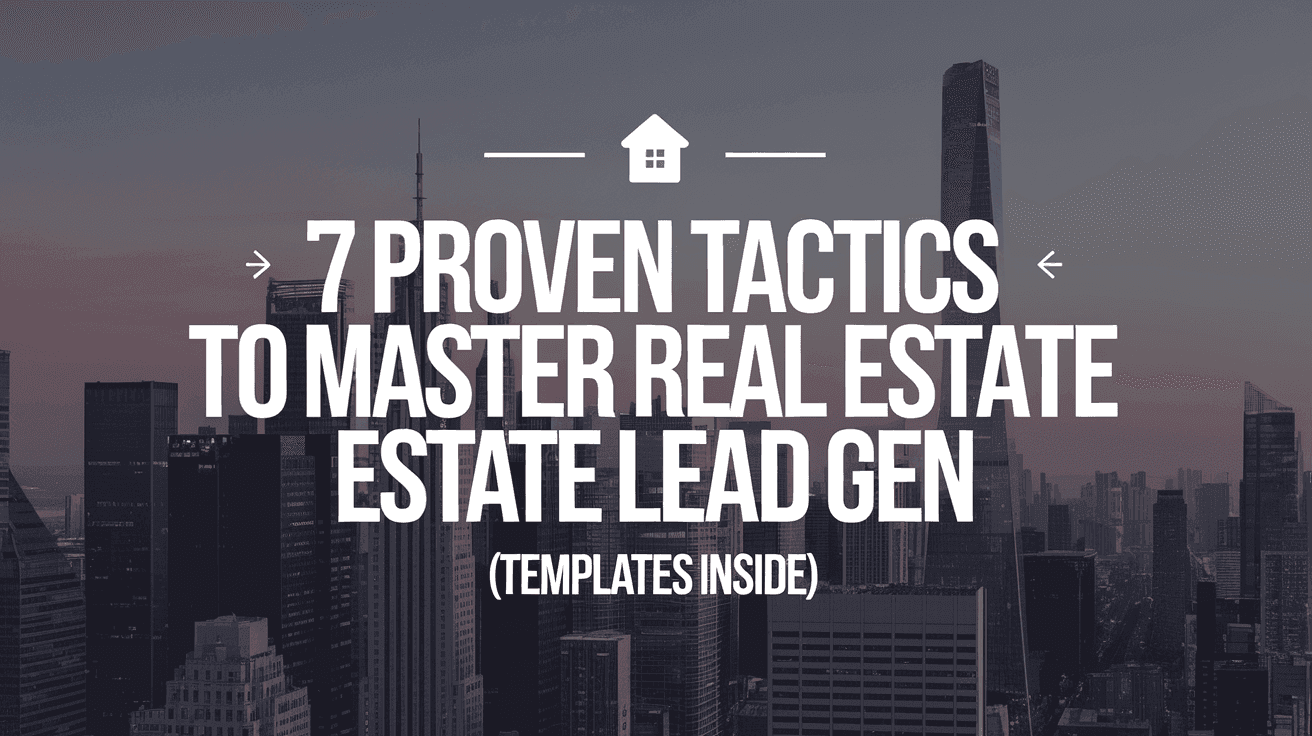 7 Proven Tactics to Master Real Estate Lead Gen (Templates Inside)