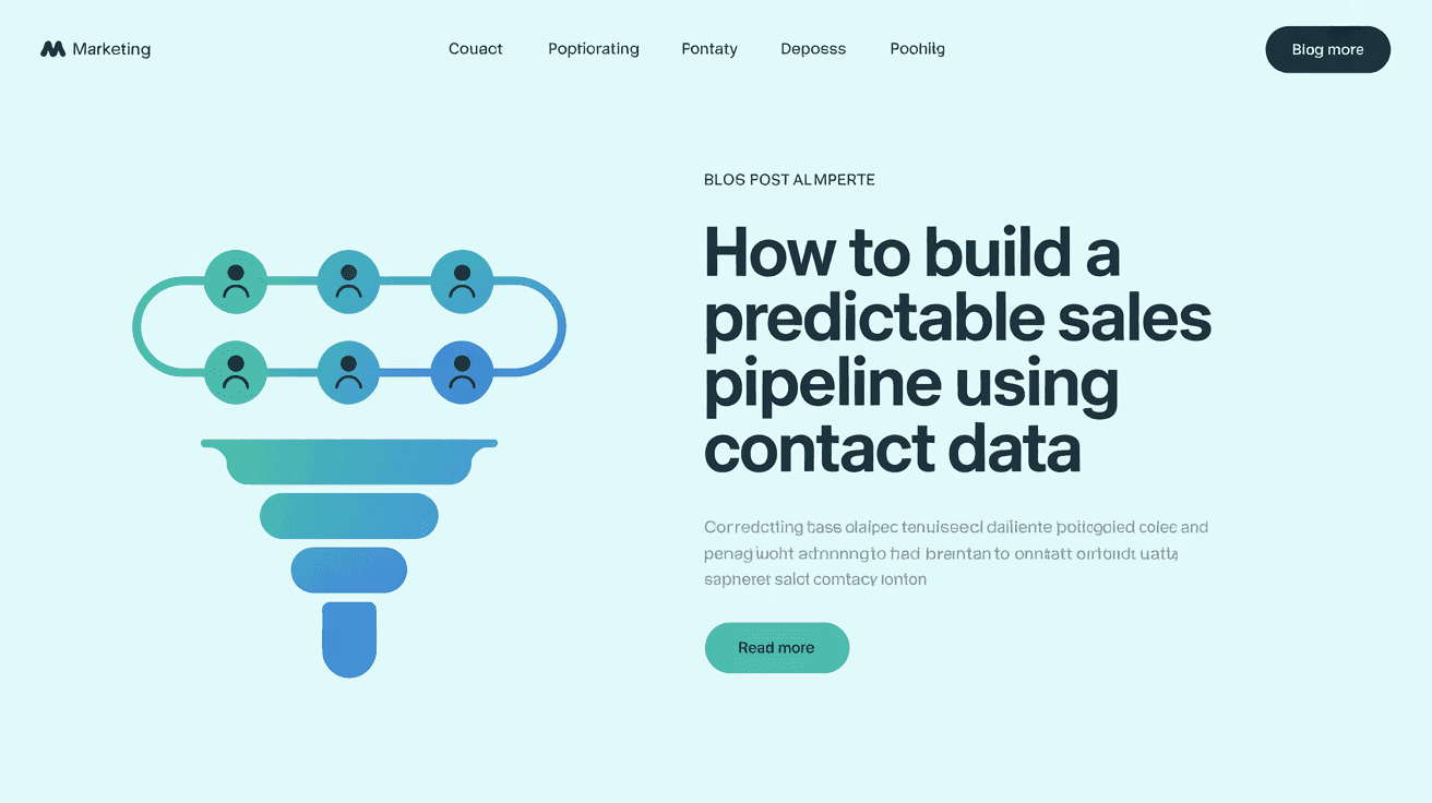 How to Build a Predictable Sales Pipeline Using Contact Data
