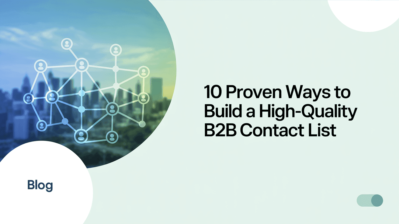10 Proven Ways to Build a High-Quality B2B Contact List