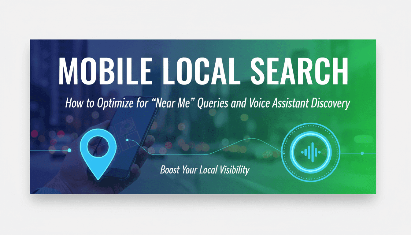 Mobile Local Search: How to Optimize for "Near Me" Queries and Voice Assistant Discovery